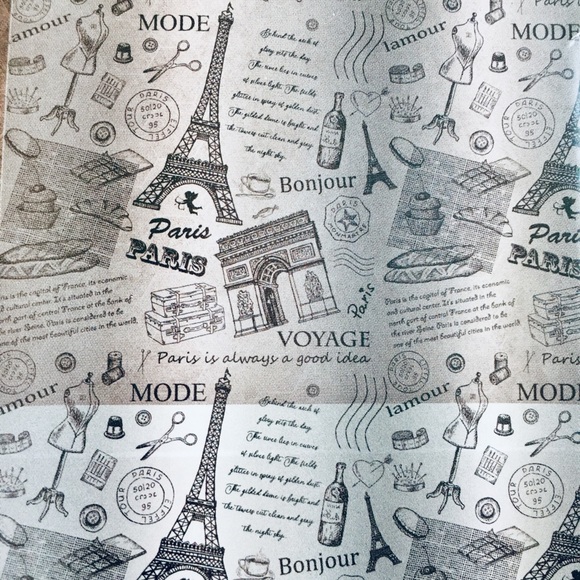 Black Paris Peva Shower Curtain French Pastries - Picture 12 of 14